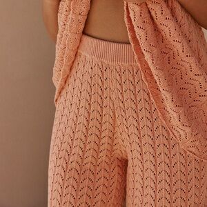 SABO Athena Pants - Peach Crochet Knit MEDIUM